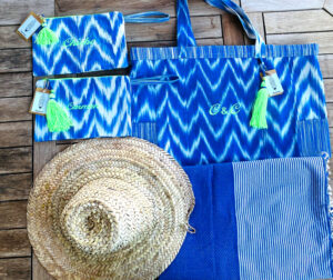 Bolsa de Playa Lenguas con 2 Bolsos de Mano y toallas