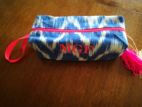 Personalized Mallorcan ikat pencil case