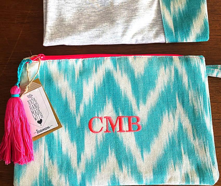 Bolso de Mano Lenguas Turquesa