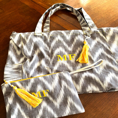 Mallorcan ikat beach bag