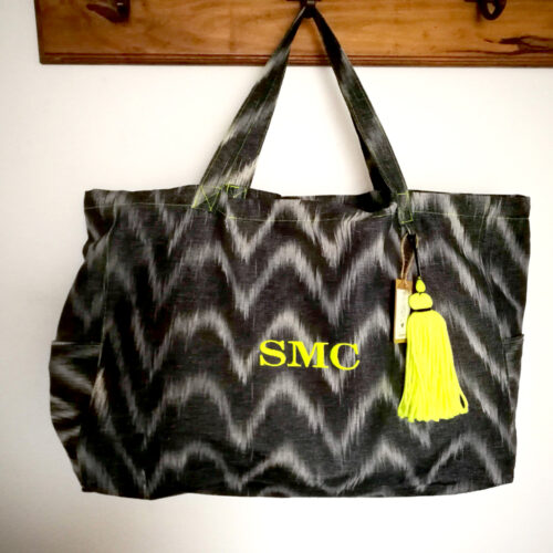 Mallorcan ikat beach bag