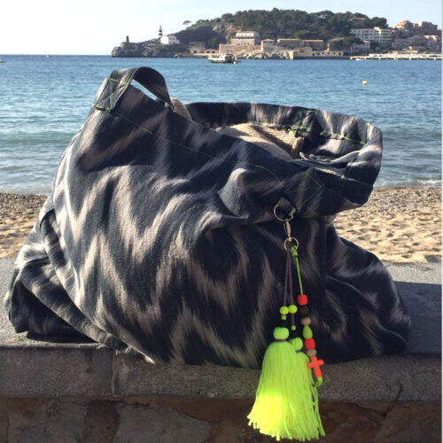 Mallorcan ikat beach bag