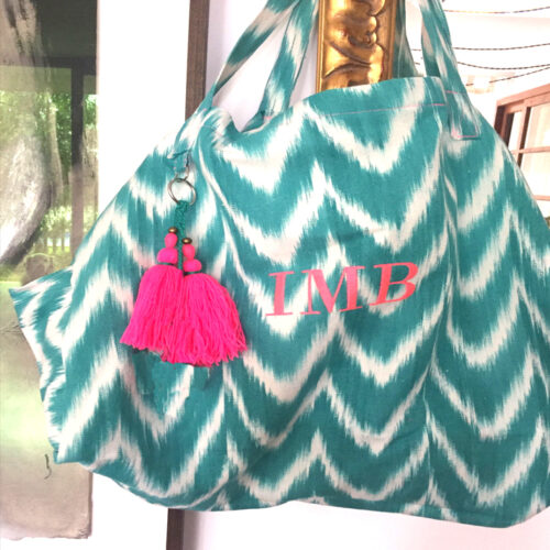 Mallorcan ikat beach bag