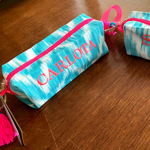 Personalized Mallorcan ikat pencil case