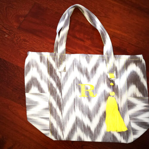 Mallorcan ikat shopping bag