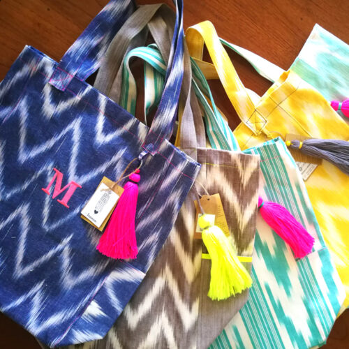 Mallorcan ikat shopping bag