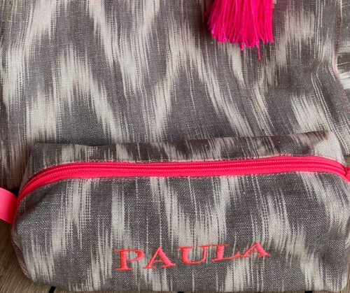 Personalized Mallorcan ikat pencil case