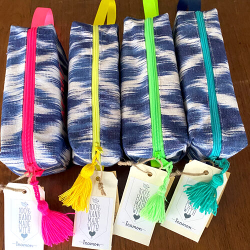 Personalized Mallorcan ikat pencil case