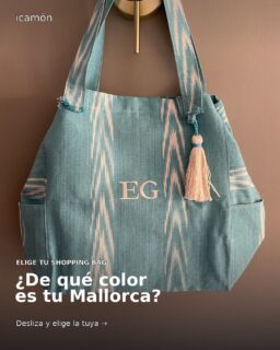 Shopping bag de telas de lenguas turquesa: ¿de qué color es tu Mallorca?