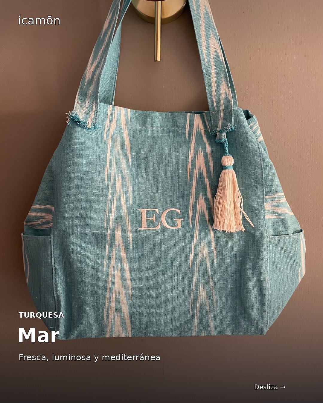 Shopping bag turquesa: Mar