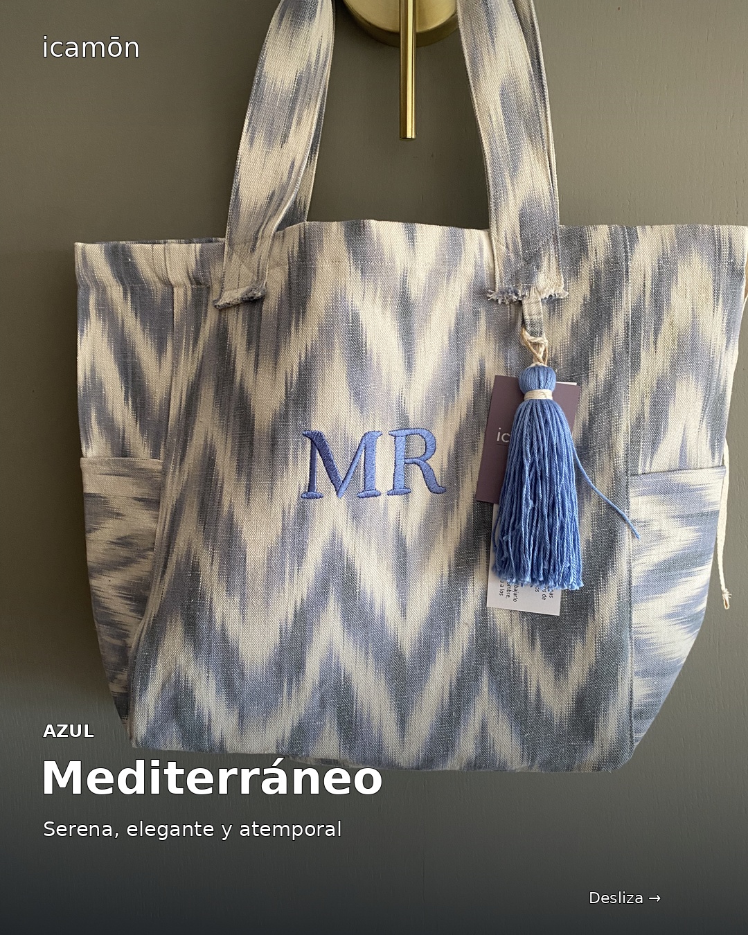 Shopping bag azul: Mediterráneo
