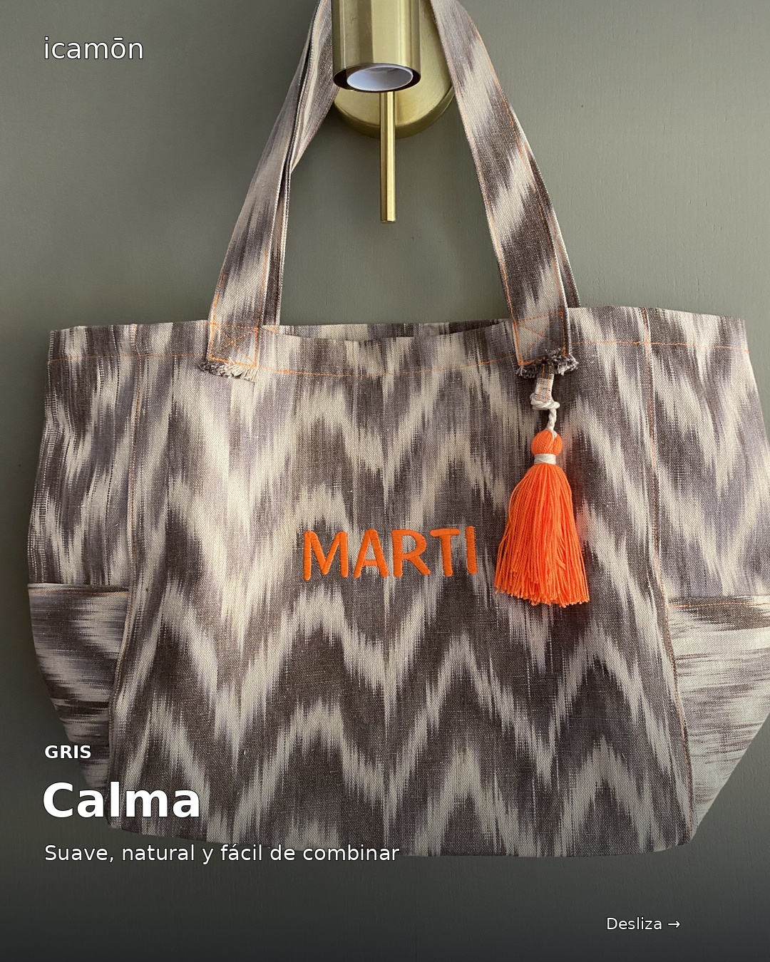 Shopping bag gris: Calma
